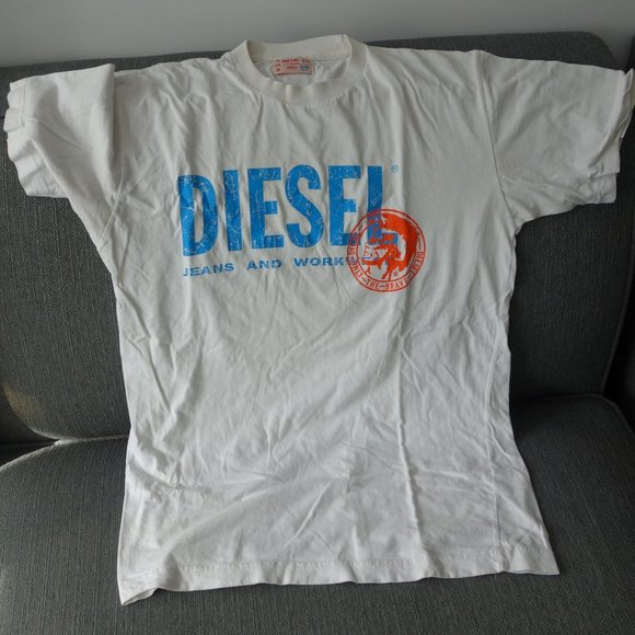 Diesel Jeans and Workwear "Only the Brave" White T-Shirt Size M - Picture 1 of 5